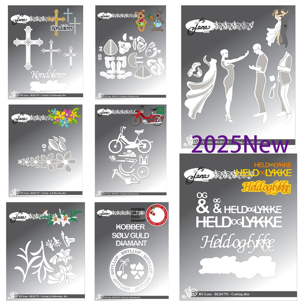 

Wedding Flowers Metal Cutting Dies for DIY Bride and Groom Scrapbooking Greeting Card Decorative Embossing Paper Craft 2025 New