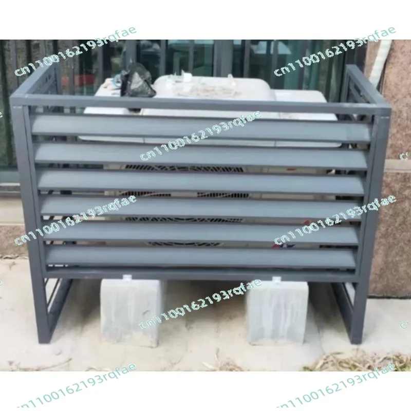 Outdoor machine protective cover rainproof vent louver electric/manual Aluminum alloy air conditioner outer machine cover louver
