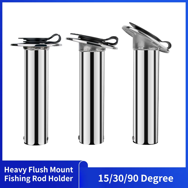 

Boat Accessories Stainless Steel Flush Mount Fishing Rod Holder15/30/90 Degree Heavy Rod Pod for Marine Boat