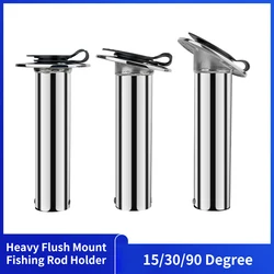 Boat Accessories Stainless Steel Flush Mount Fishing Rod Holder15/30/90 Degree Heavy Rod Pod for Marine Boat