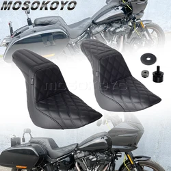 Motorcycle Driver Passenger Seat Pad Two-Up Seat Cushion For Harley Softail Sport Glide FLSB 18-21 Low Rider S ST FXLR FXLRS 20+