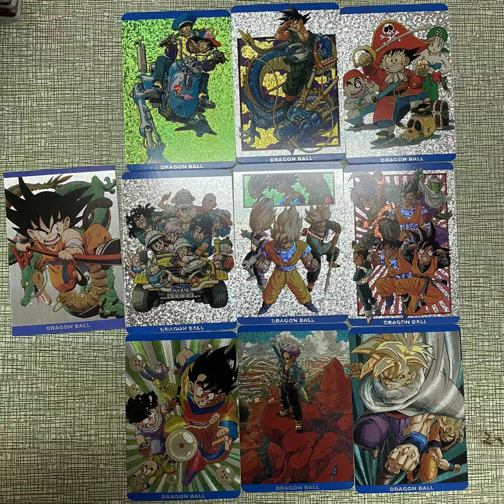 

10Pcs/set 2023 New Dragon Ball Goku Flash Cards Gohan Vegeta Classic Anime Game Collection Cards Children's Gifts