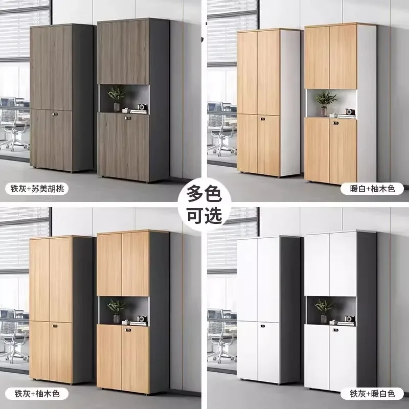 Classeurs, casiers de données, armoires de sécurité du sol au plafond en bois avec serrures, bureaux