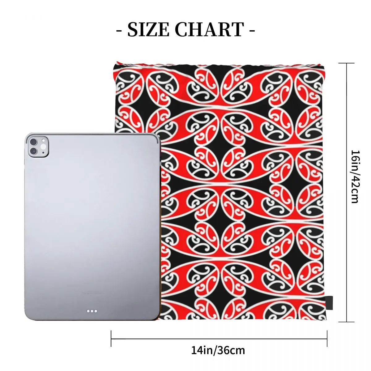 Maori แบบดั้งเดิมรูปแบบ Hammehead Shark กระเป๋าเป้สะพายหลังแบบพกพา Drawstring Bundle กระเป๋ากีฬากระเป๋ากระเป๋าหนังสือสําหรับเดินทางโรงเรียน