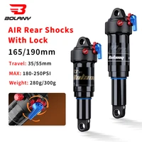 BOLANY-amortiguador trasero de aire para bicicleta, con cerradura, cola suave, suspensión trasera para bicicleta de montaña XC DH, piezas de bicicleta de 165/190mm