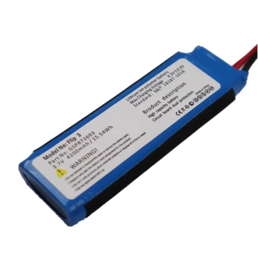 3.7V 4200mAh GSP872693 P763098 03 Original Rechargeable Battery For JBL Flip 3 Flip3 Wireless Bluetooth Speaker Bateria + Tools image 2