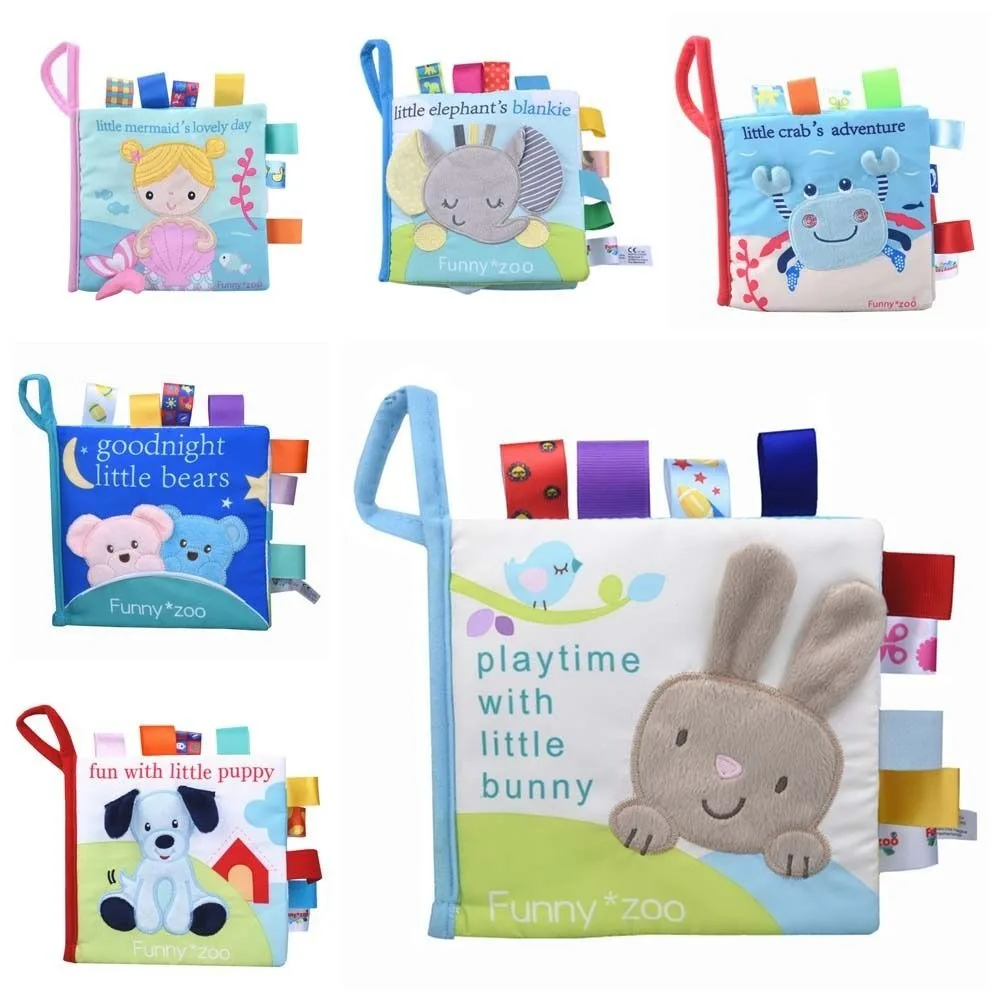 Livre d'apprentissage amusant pour bébé, livre sensoriel en tissu coloré, jouet extensible, développement de la pensée cérébrale