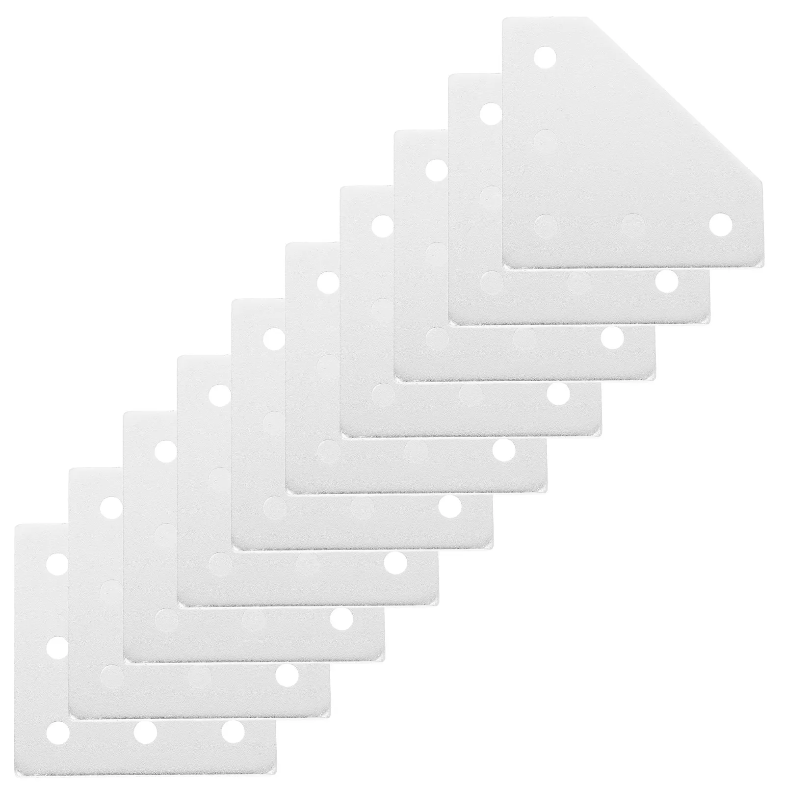 10Pcs Aluminum Alloy L Shape Joint Plate Anodized Corner Bracket for Furniture Shelving Repair Reinforcement Connector Flat