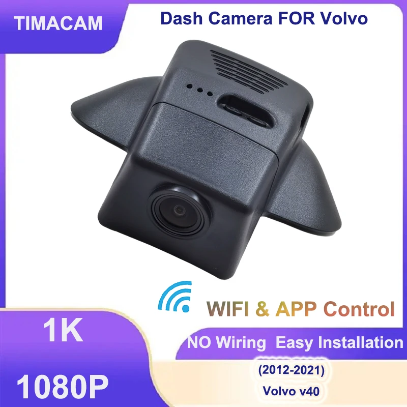 TIMACAM New Plug and Play 1080P Wifi Video Recorder Dash Cam for Volvo v40 2012 2013 2014 2015 2016 2017 2018 2019 2020 2021