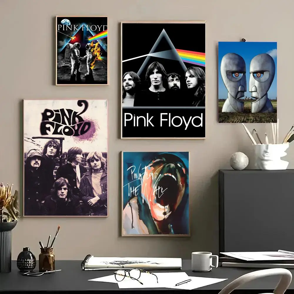 Band P-Pink Floyd Poster Decorative Wall Art Stickers Mural Photo Print for Home Living Room Hallway Decor