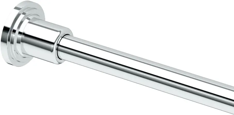 

Shower Curtain Rod Set 60 Inch, Solid Brass Wall Mounted Chrome, Easy Installation, Lifetime Warranty