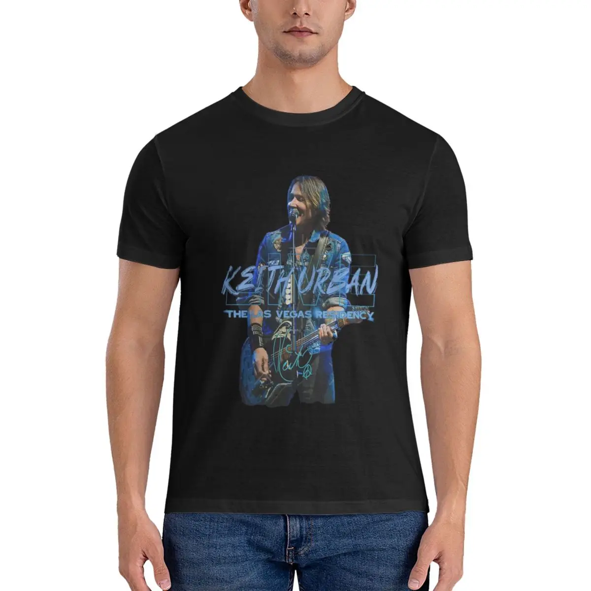 The Las Vegas Residency Tour T-Shirts Men Round Neck 100% Cotton T Shirt keith urban Sleeve Tee Shirt  mens clothing tops fugees