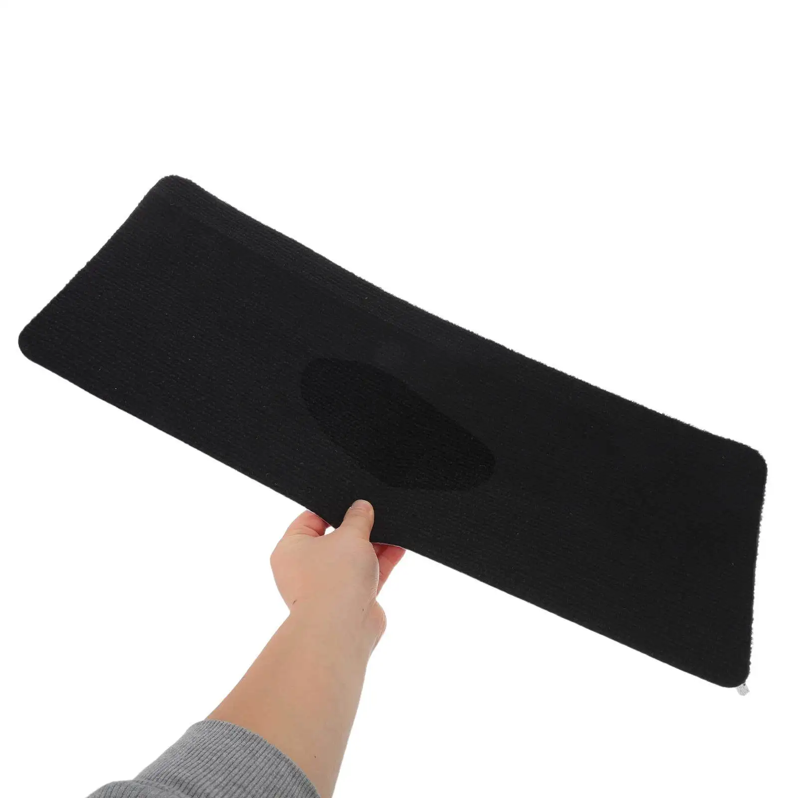 2Pcs Black Indoor Stair Tread Carpet Pads Non-Slip Step Mats for Wooden Stairs Self-Adhesive Removable Safety Mat Noise Reducing