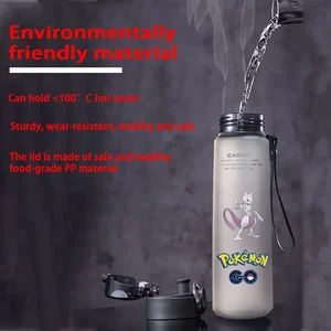 Pokémon -Leckdosen -Plastikbecher, tragbarer Sportbecher, Pikachu Charizard, resistent, im Freien, Reisen, Rot, Grün, Blau, Schwarz, 560 ml 8 Hauptverkäufe Green Verde Wein - №5