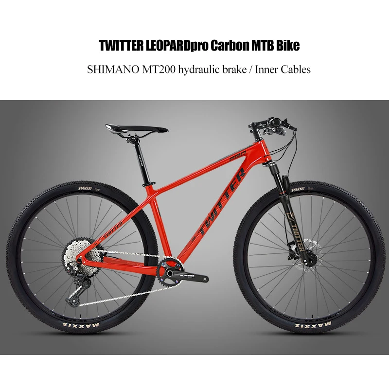 Twitter LEOPARDpro Carbon MTB Bicycle 30 Speed 27.5 29 inch Quick-Release XC Mountain Bikes With Inner Cables For Adults