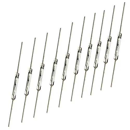 10 Pcs N/O Reed Interruttore Magnetico 2*14 Mm Normalmente Aperto Interruttore di Induzione Magnetica per Arduino