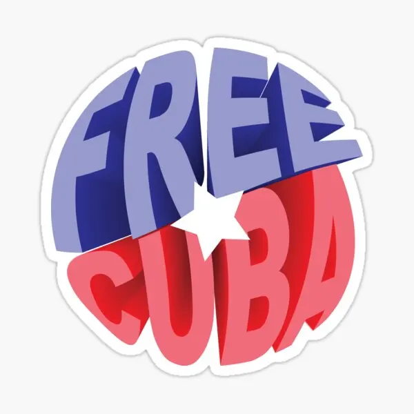 Creative Personalized CU Cuban Flag Map Sticker Laptop Truck Wall Car Accessories Van Bike Window Moto Glass Door Decal