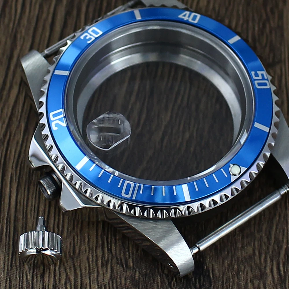 38MM NH35 Watch Vintage Case Sapphire Glass For Seiko NH35 NH36 NH34 4R36 Movement For Retro Submariner 120 Clicks Repair Parts
