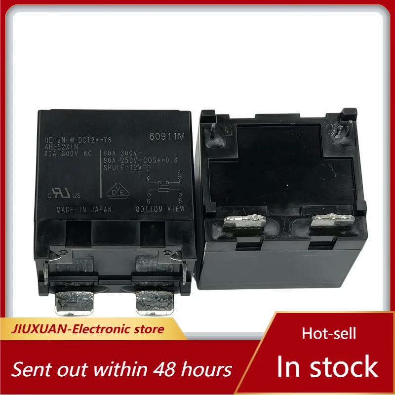 New 1pcs/lot HE1aN-W-DC12V-Y6 Solar Photovoltaic Relay 4-Pin 90A High-Power