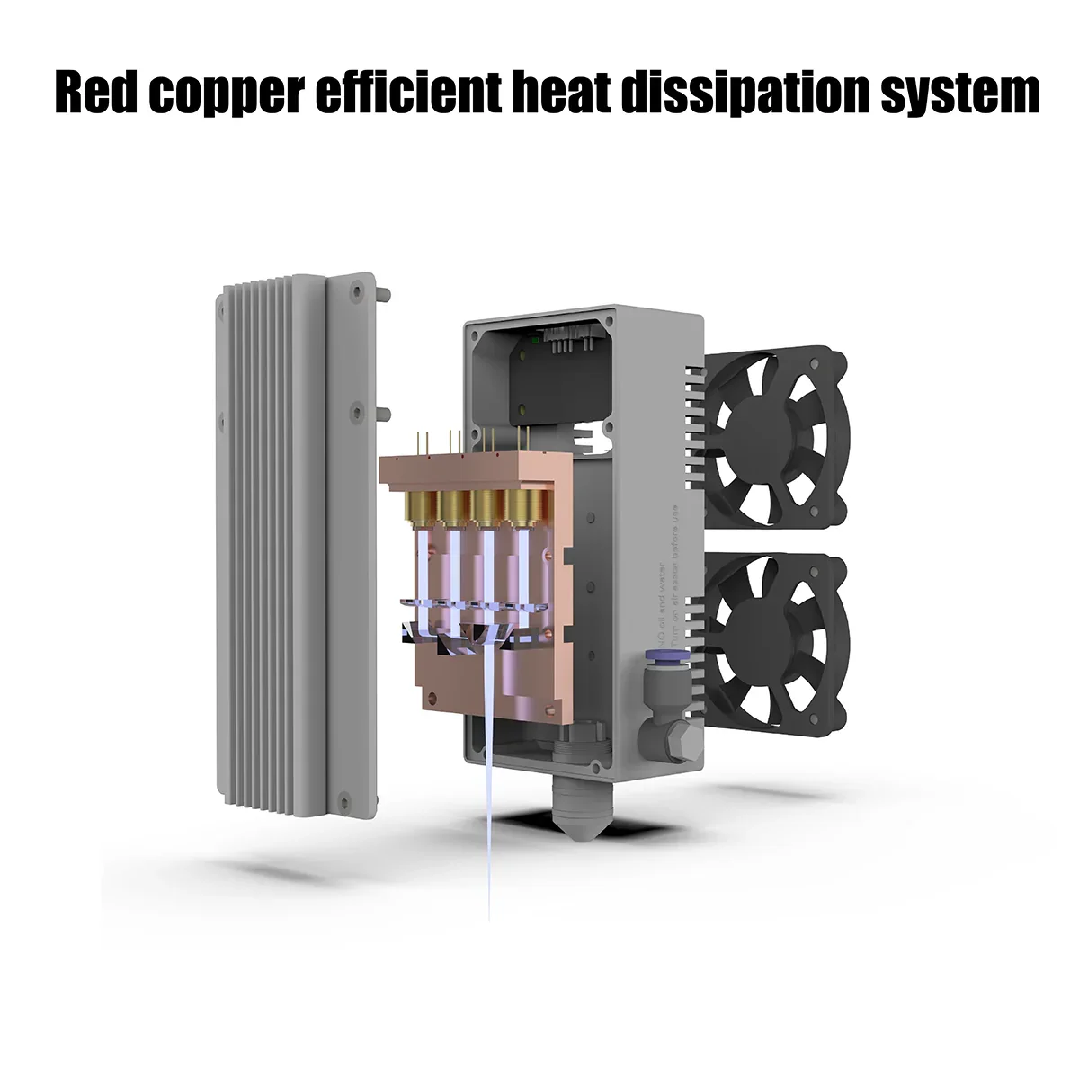 NEJE E80 12W CNC مجموعة وحدة الليزر، 450nm الضوء الأزرق TTL وحدة، تركيز ثابت، عدسة صفيف 4xLD