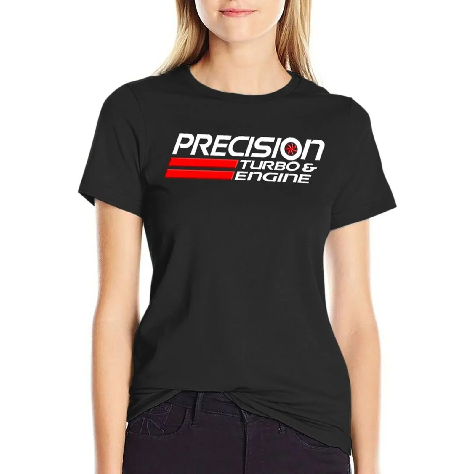 Precision Turbo Car logo T-shirt cute tops Aesthetic clothing animal print shirt for girls Women clothing