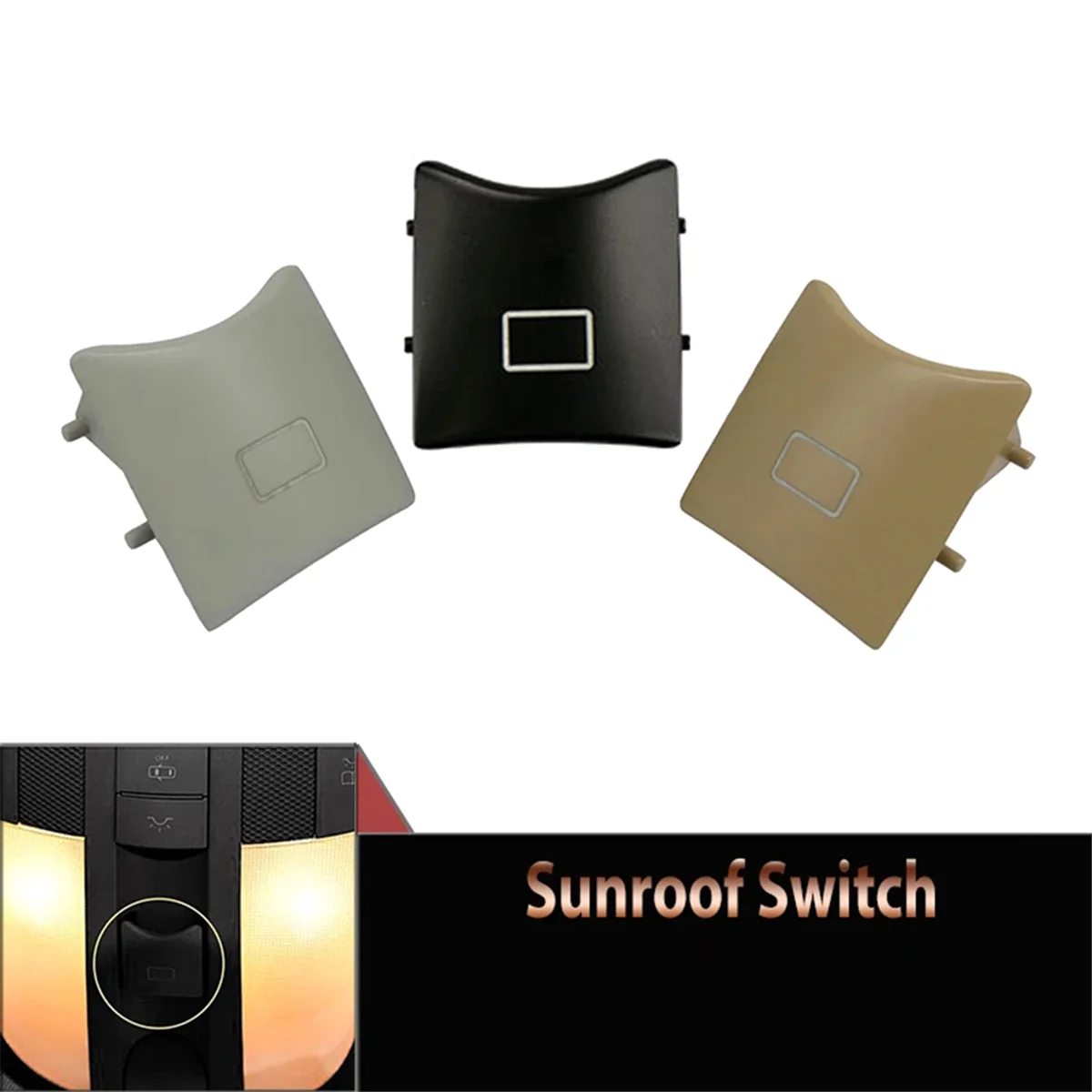 For Mercedes Benz W164 W251 ML Cl  R Cl  Sunroof Window ABS Button Roof Light Control Panel Switch Replacement Black