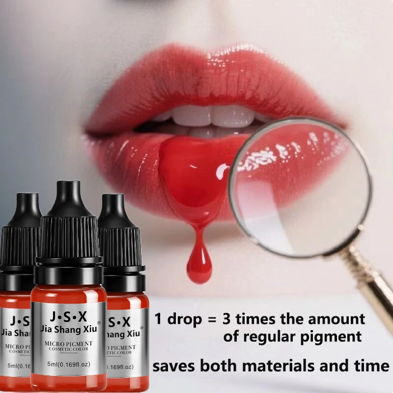 Pigment for Lip 0.169fl.oz/5mlProfessionalTattoo Ink for LongLastingLipsColorMicrobladingInkPermanentMakeupBeautyTattooSupplies