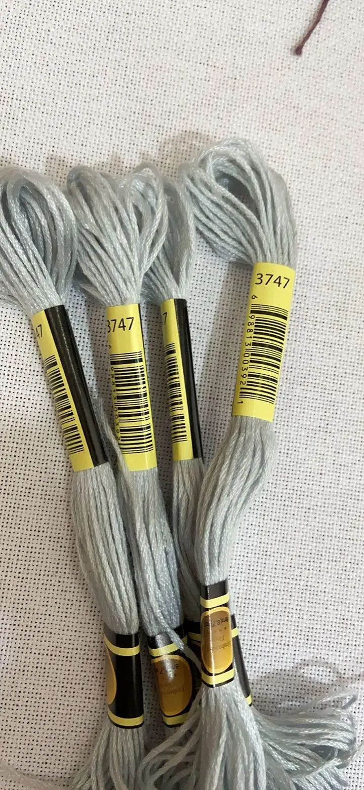 10PCS/LOL Set Cross Stitch Thread Embroidery Floss For Beginners DIY Craft Bracelet Craft8M Skein No Repeat Rainbow DMC 3747