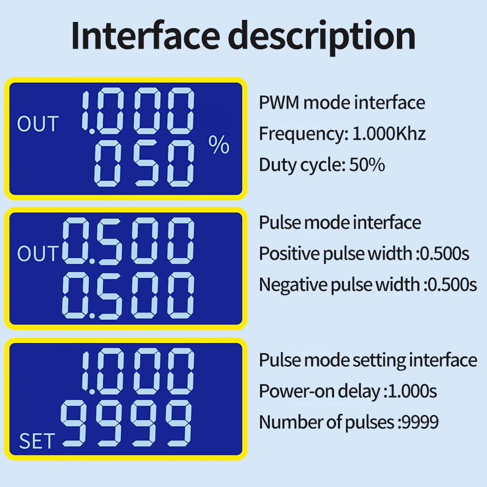 ZK-PP2K PWM Signal Generator 8A Driver Module for Motor/Lamp Dual Mode LCD PWM Pulse Frequency Duty Cycle Adjustable Loop Delay