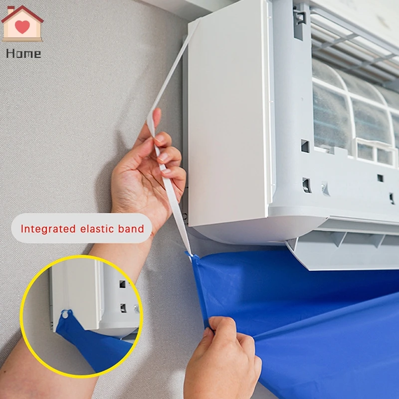 Air Conditioner Cleaning Cover Kit Large Universal Waterproof Cover Wall-mounted Internal External Air Conditioner Cleaner Tool