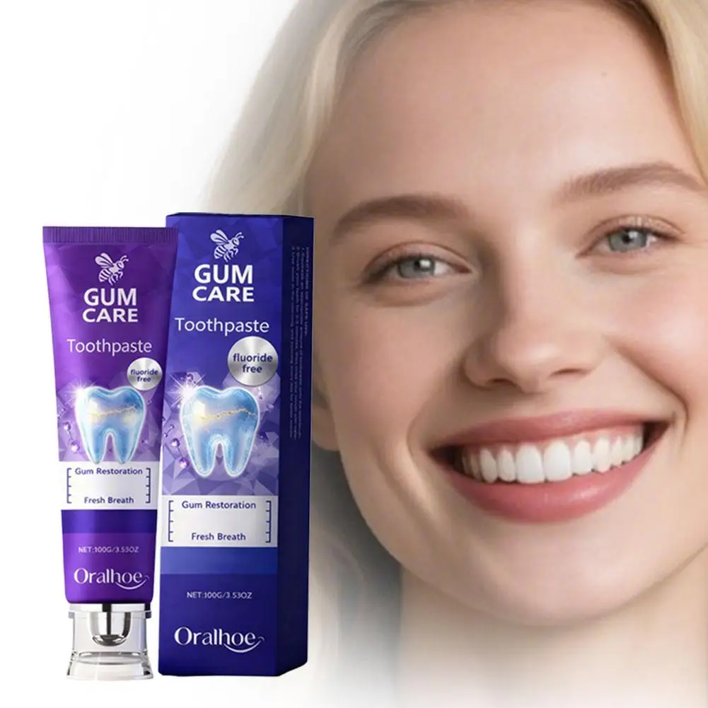

100g Bee Venom Gingival Daily Cleaning Oral Care Toothpaste GUM CARE Fluoride Free Gum Restoration Fresh Breath Care Toothpaste