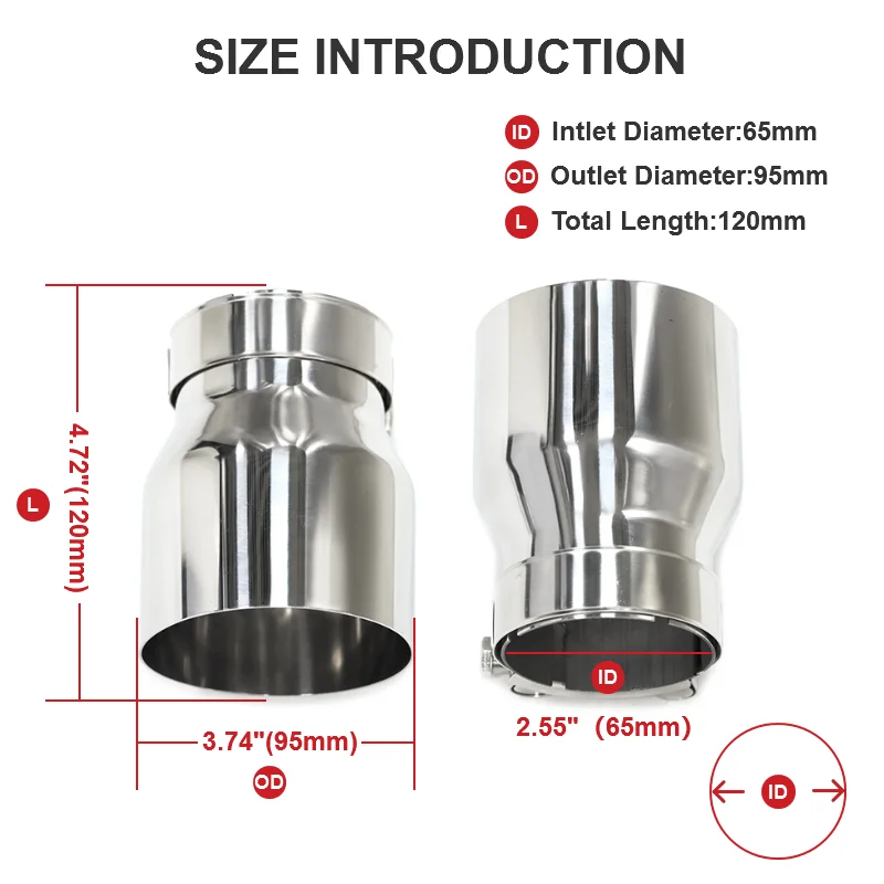 2pcs/lot Stainless Steel Exhaust Tip Tailpipe For BMW G22 G26 420i 430i G20 G21 320i 330i Exhaust System Slip On Nozzle view 5