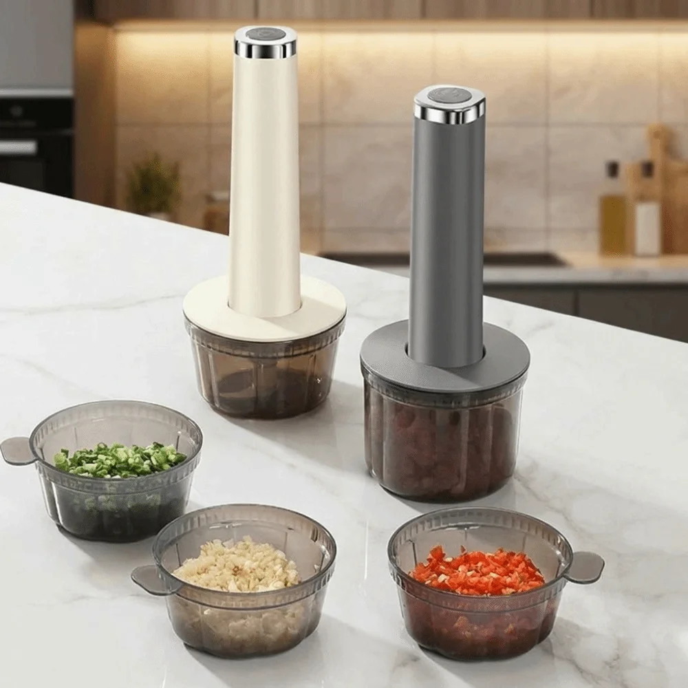 

Plastic Electric Meat Grinder Powerful Motor Efficient Electric Food Chopper USB Rechargeable Baby Food Processor Salad Making