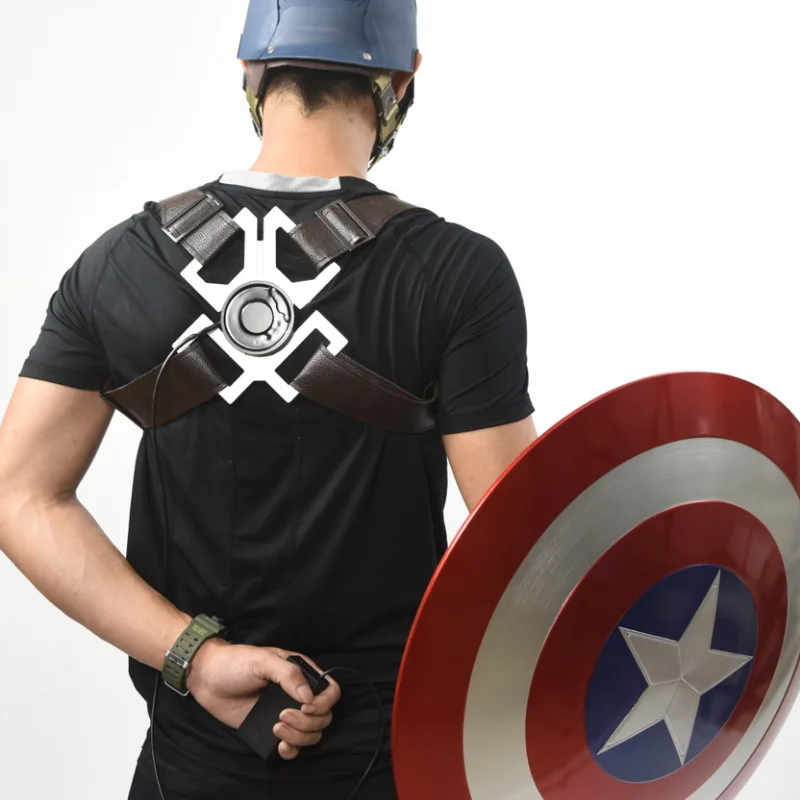 Cosplay 1/1 arable Electromagnetic Belt Captain America Shield magnetic adsorption weapons Costume party Anime stage show props