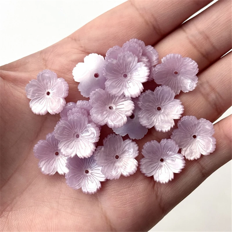 10Pcs/Lot New Retro Acetic Acid 18MM Flower Torus Beads Petals Charm Connectors Diy Earrings Jewelry Making Resin Acessories