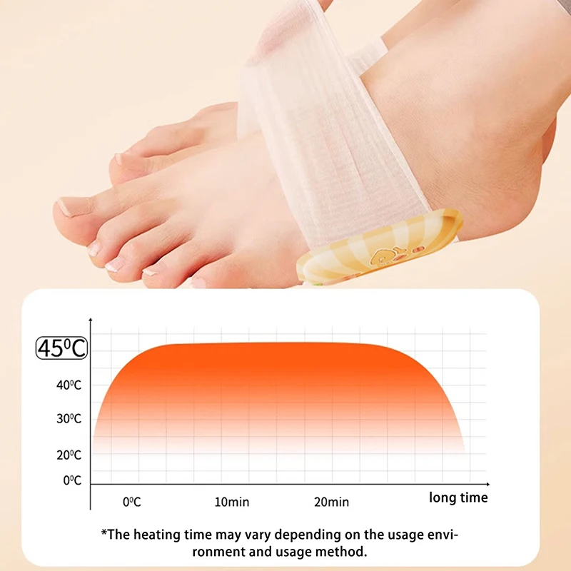 5Pairs/Bag Kapibala Hand Foot Winter Warmer Heat Packs Steam Warmer Wrist Pad Wearable Disposable Heating Paste Self-heating