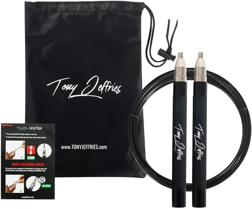 

360-Degree Spin Ball Bearing Speed Jump Rope with Silicone Grip, Adjustable Length for Fitness Training