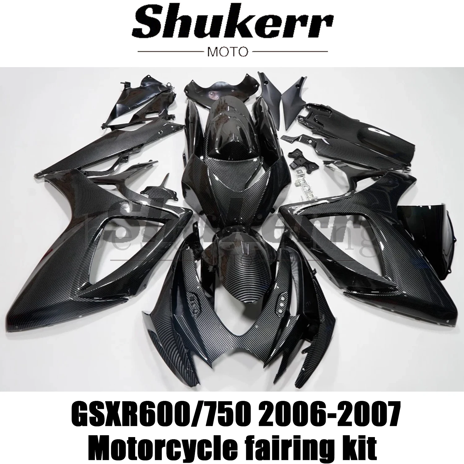 Carbon Fiber Motorcycle Plastic Fairing Kit Injection Mold Bodywork Panel Kit Fit for Suzuki Gsxr600 Gsx-R750 2006 - 2007 K6 K7
