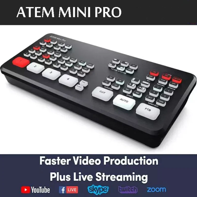 D88 Blackmagic Design ATEM Mini Extreme SWATEMMINICEXT 12V 8 HD-MI INPUT 2 HD/MI Video Switcher Live Streaming Audio