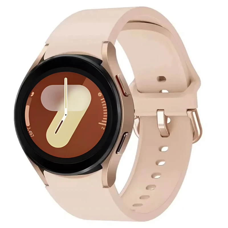Silicone Strap For Samsung Galaxy Watch 7/6/5/4 40mm 44mm Color tonal buckle bracelet For Galaxy 6 Classic 43mm 47mm 5 Pro Band