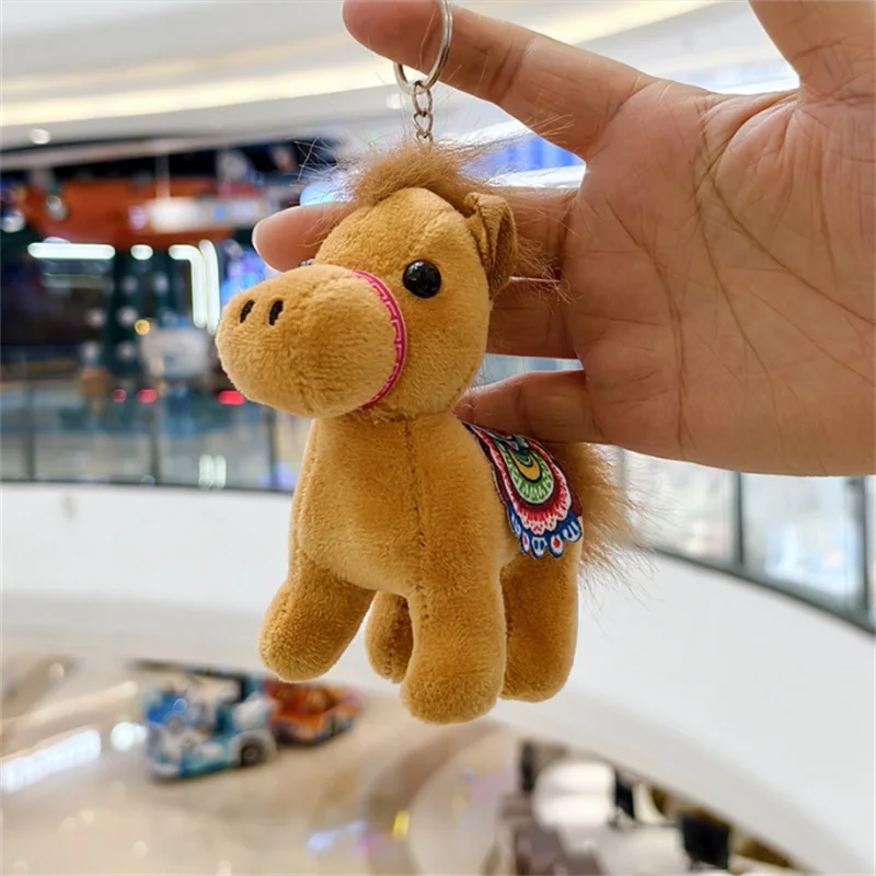 ตุ๊กตาห้อยกระเป๋า รูปม้า ขนาด 12 ซม. น่ารัก นุ่มนิ่ม ของเล่นตุ๊กตาผ้าสำหรับเด็ก