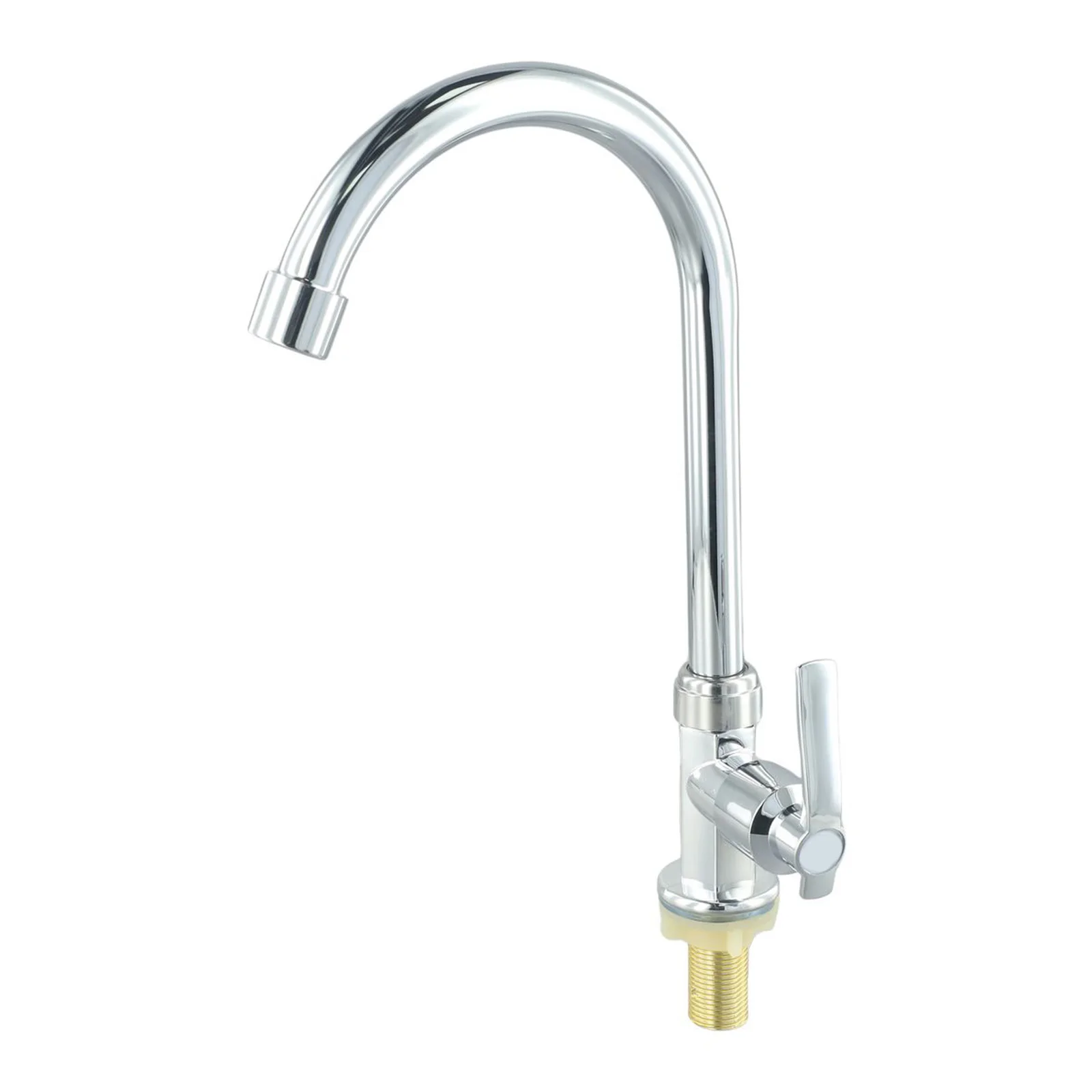 Druable Practical High Quality Material Faucet Taps Single Hole Bathroom Single Lever Bent Cold Water Kitchen Sink