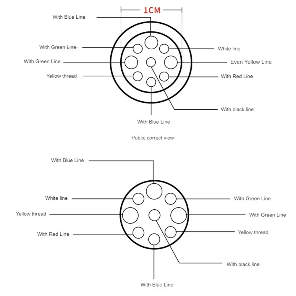 E-Bicycle 9 Pin Motor Modification Line  Waterproof Extension Cable Cord Male/Female Conversion Line E-Bike Motor Accessories