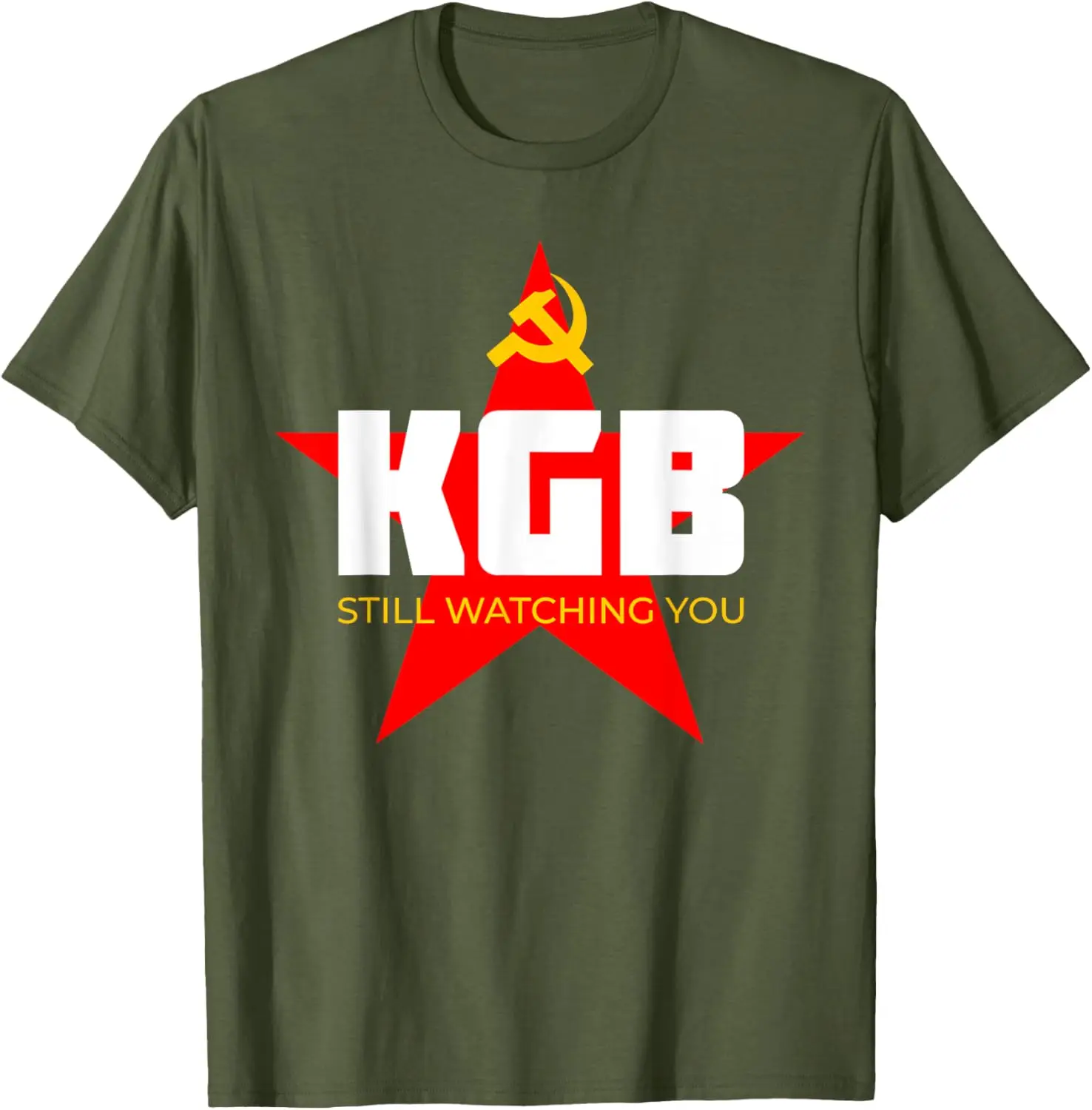 KGB Still Watching You USSR CCCP Soviet Union T-Shirt 100% Cotton O-Neck Short Sleeve Summer Casual Mens T-shirt Streetwear