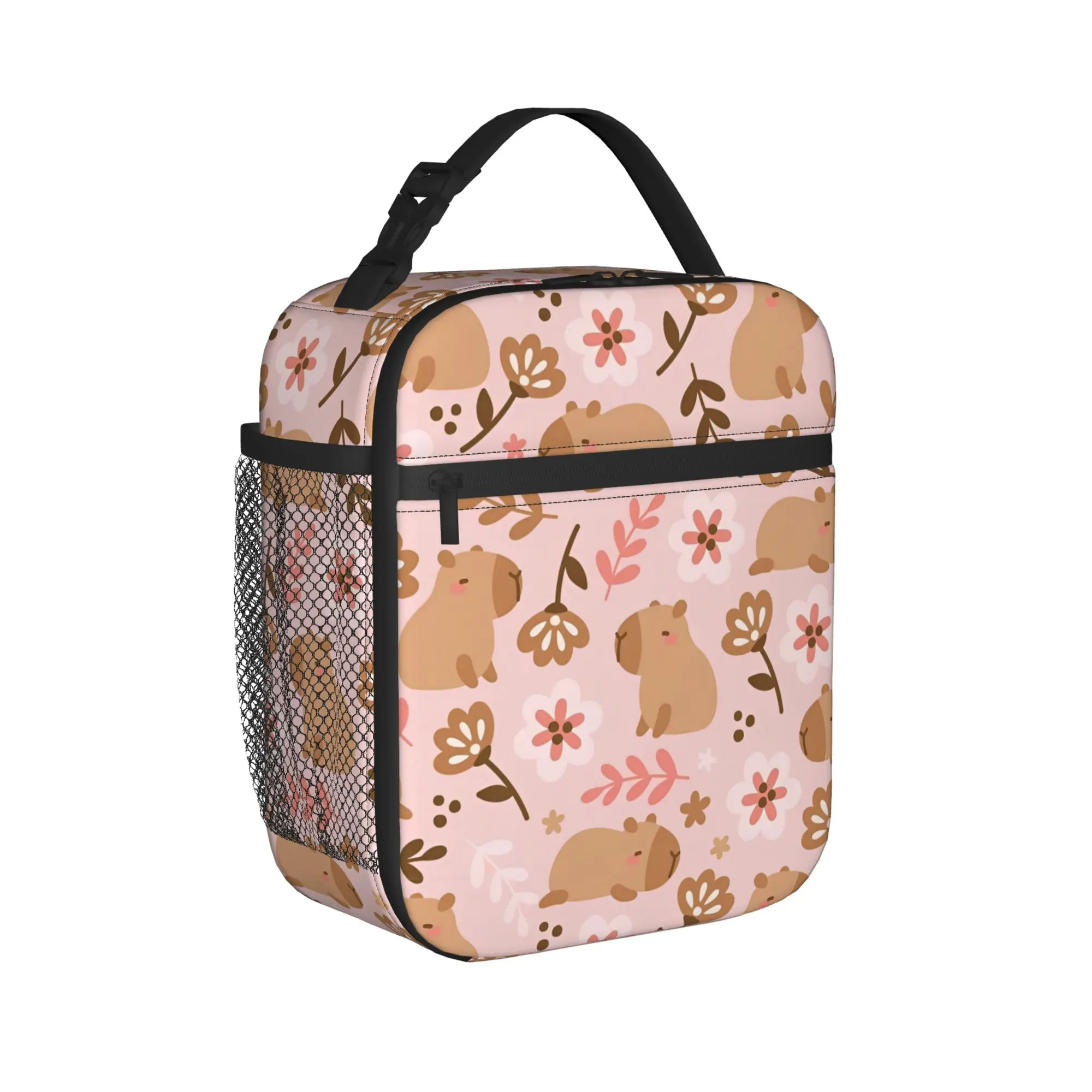 Cute Capibara Capybara Thermal Insulated Lunch Bag for Work  Portable Food Bag Container Cooler Thermal Lunch Boxes
