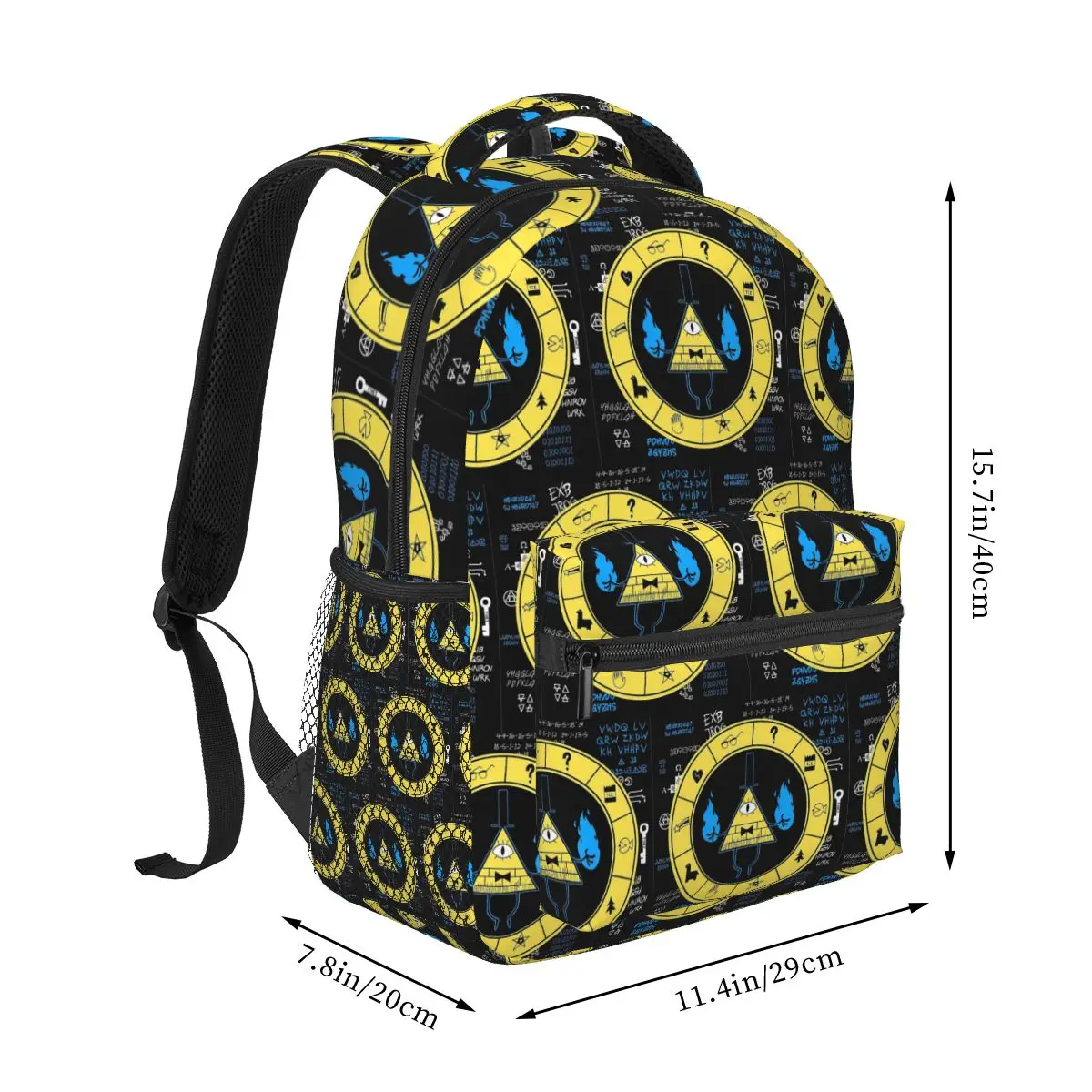 Bill Cipher Zodiac Backpacks Boys Girls Bookbag Students School Bags Cartoon Travel Rucksack Shoulder Bag Large Capacity