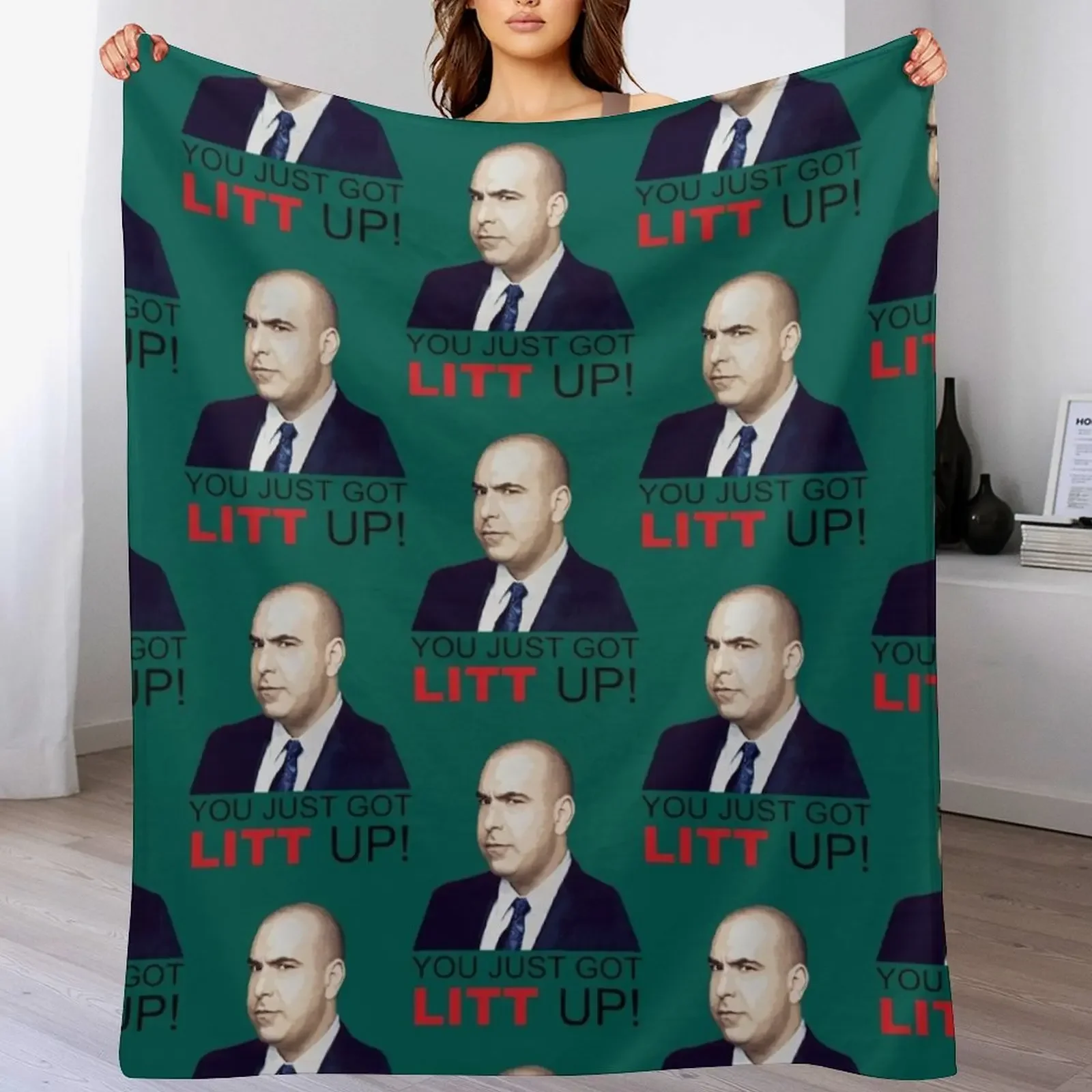 

Louis Litt you just got litt up Throw Blanket Long Lasting Soft Plush Blanket for Daily Use