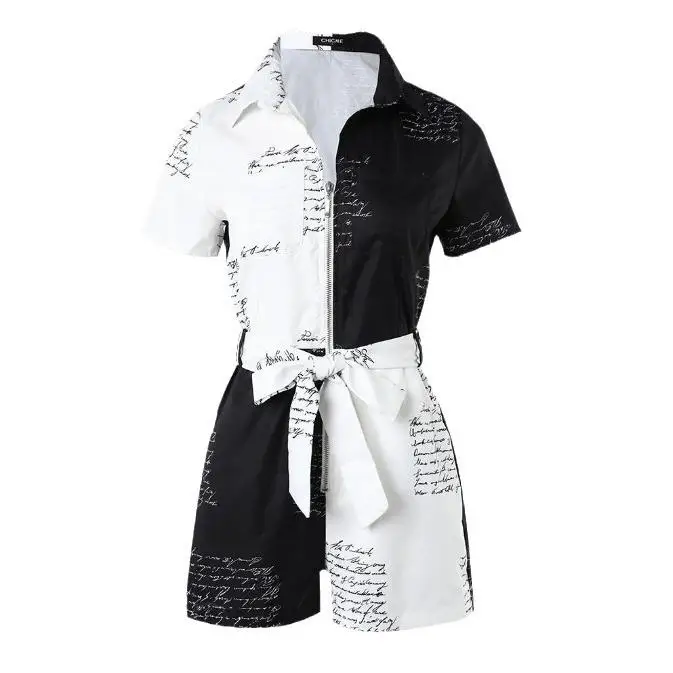 

Женские длинные брюки с цветным принтом на молнии и воротником-стойкой с высокой талией, модная осенняя коллекция, женская одежда