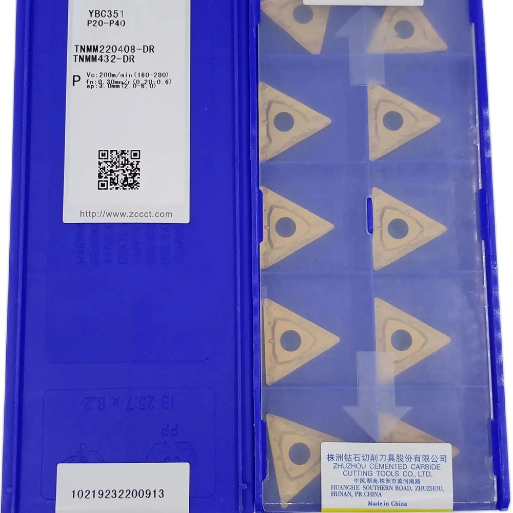 

ZCC TNMM220408-DR Negative inserts CNC Carbide General turning For processing steel TNMM 220408 DR 10PCS/BOX