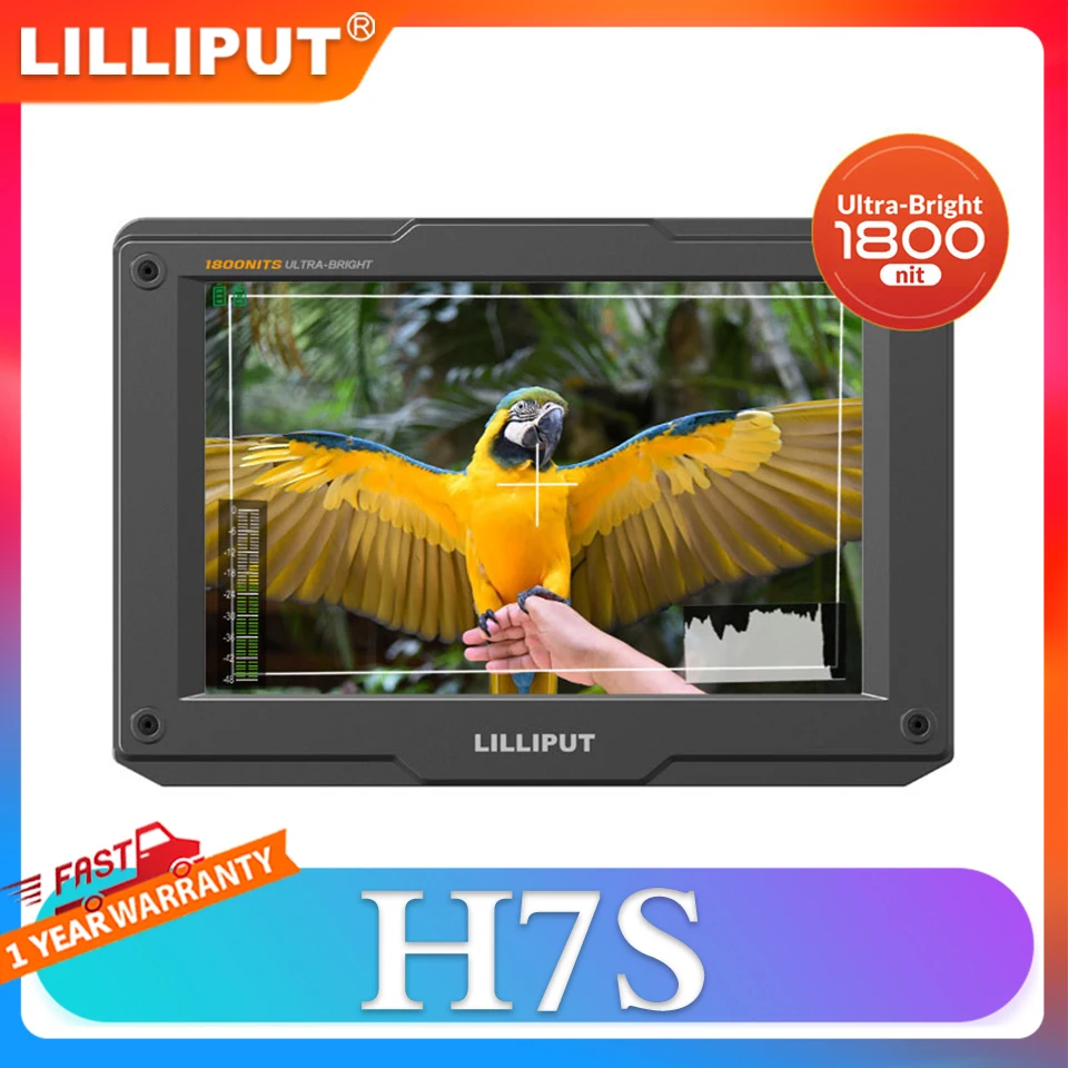 LILLIPUT H7S 7 inch 1800nits Ultra Bright HDMI SDI On-camera Monitor for Outdoor Video Photography Film Shooting Weight 535g